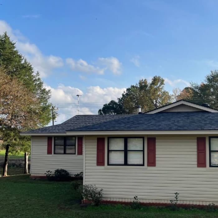 Residential roofing project in East Texas by Hudson Roofing